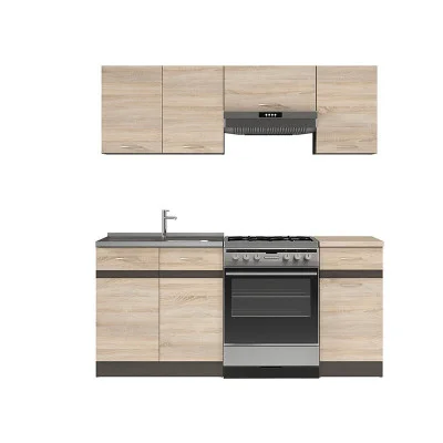 Modular kitchen JUNONA LINE 180 ZBL, wenge / sonoma oak